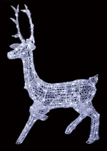 Premier Christmas Stag with Twinkling LEDs White 1.4m Modern - LV201107W - Picture 1 of 3