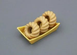 3 donuts with tray fits 18'' doll American Girl kitchen baking food - Picture 1 of 4