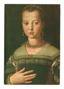 FIRENZE GALLERIA UFFIZI - MARIA DE' MEDICI CARTOLINA VIAGGIATA ANNI '80 - Foto 1 di 2