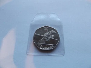 Olympia 50p Münze - Reitsport - Bild 1 von 1