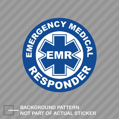 Emergency Medical Responder EMR Sticker Decal Vinyl star of life emt ...