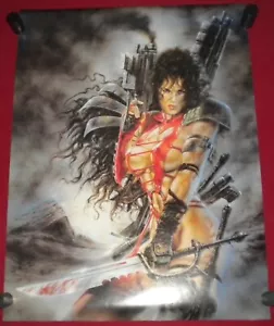 Bad Girl Smokin Gun Knife Bullets Poster 18x24 S/S Women Art Wall Decor Painting - Picture 1 of 3
