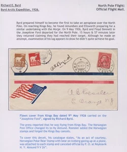 Admiral R.E. Byrd signed 1926 North Pole Flight Cover, 200 made, AAMC PP46a - Picture 1 of 1