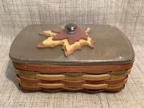 Longaberger 2015 Collectors Club Maple Leaves/Fall Harvest Basket Combo Cover
