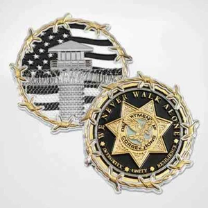 Never Walk Alone Corrections Officer Police 1,75" Challenge Coin - Bild 1 von 1