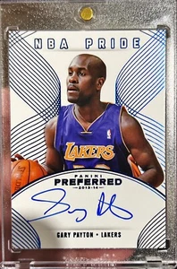 2013-14 Preferred Gary Payton NBA Pride Blue On Card SP Auto /15 Rare Lakers π₯ - Picture 1 of 1