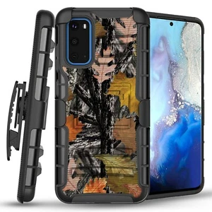 Hunter Camo Hybrid Shockproof Case+Holster Cover for Samsung Galaxy S20 Models - Picture 1 of 4
