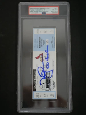 MARK MCGWIRE SIGNED FULL TICKET STUB FROM AUG 5 1999 "500 HOME RUN" PSA 6 EX-MT - Image 1 of 2