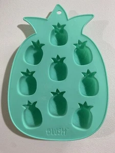 Green Aqua Pineapple Shaped Silicone Ice Cube Tray/Mold - Picture 1 of 4