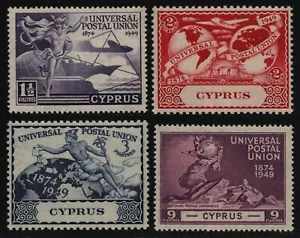Chipre 1948 - Mi-N.o 159-162 ** - Estampillada sin montar o nunca montada - UPU - Imagen 1 de 1