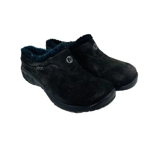 Merrell Encore Ice Black Fur Lined SuedeMule Clog Shoes J598440 Woman’s Size 6.5 - Picture 1 of 11