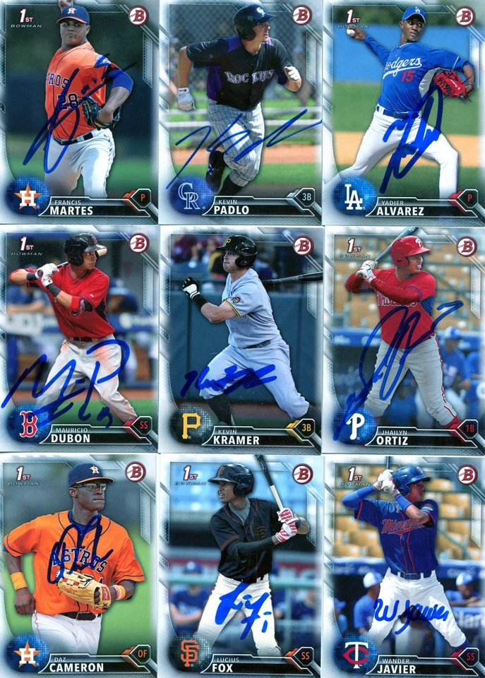 DAZ CAMERON SIGNED 2016 BOWMAN PROSPECT ROOKIE CARD AUTO  - Image 1 of 1