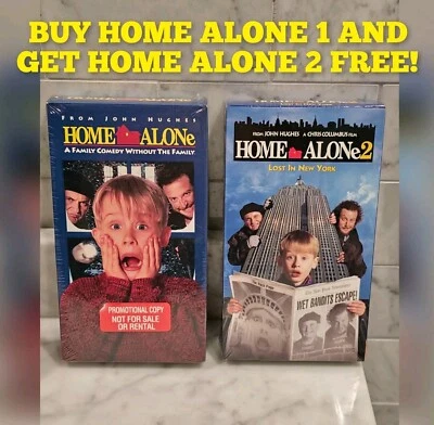 1990 Home Alone VHS Tape Promotional Copy Not For Resale W/Watermark NEW, SEALED - Image 1 of 4