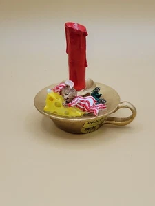  Enesco Creatura Non Mescolare Topo Sognare Portacandele Musica RARO  - Foto 1 di 6