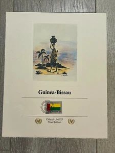 Guinea-Bissau Flag Stamps Official UNICEF Proof Edition of First Day of Issue - Picture 1 of 1