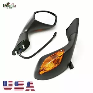 Espejos retrovisores laterales con señal de giro aptos para Aprilia RSV4 2004-2014 08 09 10 11 - Imagen 1 de 5