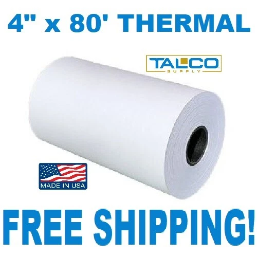 (2) 4" x 80' THERMAL PAPER ROLLS FOR ZEBRA RW / QL 420 PRINTERS ~FREE SHIPPING~ - Image 1 of 1