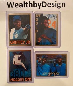 25 Mint 1991 Ken Griffey Jr Gazette 4 Card Gold Bordered Sets Free USA Ship Read - Bild 1 von 2