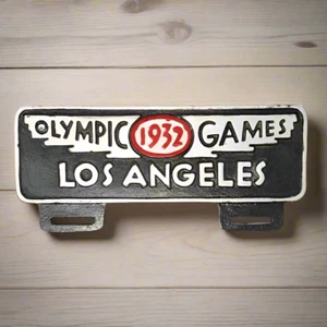 Olympic Games 1932 Los Angeles License Plate FOB Topper (11" x 9.75") - Picture 1 of 4