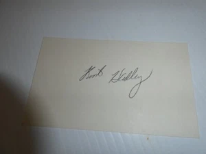 Vintage 1960s MLB Baseball Player Kent Hadley Signed 3x5 Index Card - Picture 1 of 2