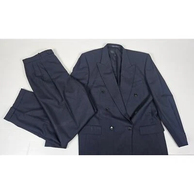 Pierre Balmain Hombres 46 X-Long 2 Piezas Traje Azul Marino Chaqueta Blazer con Pantalones de 40" Foto 1 de 4