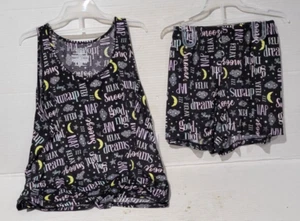 Juego de 2 piezas de tanque y pijama corto con estampado negro para mujer Joyspun talla 2x - Imagen 1 de 3