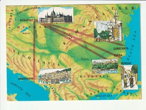 ROTTE AEREE-AK..., MALEV, Budapest-Dubrovnik, Burgas, Varna, Constanta...col AK - Foto 1 di 1