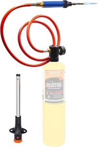 BLUEFIRE Propan/Map Gas Lötbrennerkopf Multifunktionsset mit 3' Schlauch | - Bild 1 von 12