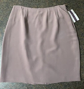 Amanda Smith Silk Skirt Women Size 14 Mauve Lined Lightweight Career Office - Picture 1 of 5