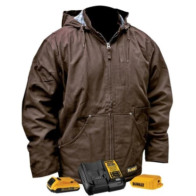 DEWALT DCHJ076ATD1-XL 20V MAX Heavy Duty Heated Work Jacket - XL, Tobacco New - Image 1 of 4