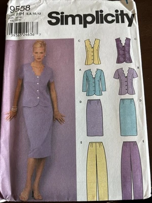 Simplicity Pattern 9558 Misses Tops,Skirt And Pants Sz 6-12 - Image 1 of 3