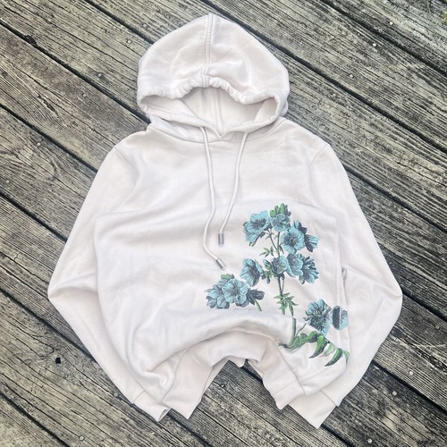 OFF WHITE Rara felpa con cappuccio floreale Drop Dead Clothing taglia 8 limitata drop