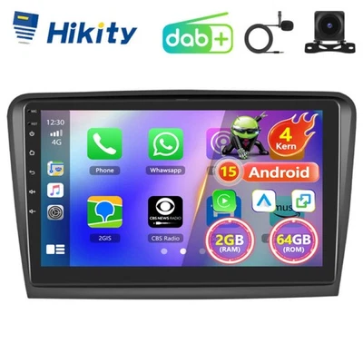 DAB+ Carplay 10" 2+64GB Android15 Radio GPS Navi Für Skoda Superb 2 3T 2008-2015 - Bild 1 von 4