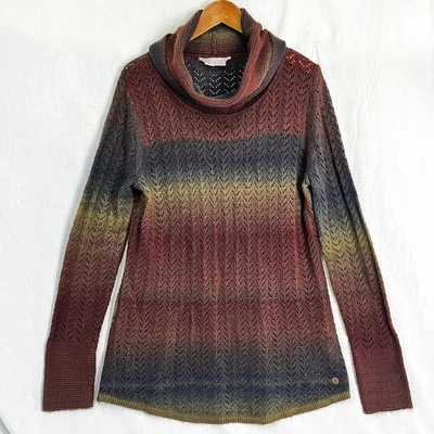 Royal Robbins Sutter Sweater Womens XL Ombre Perforated Cowl Neck Tunic Stretch - Image 1 of 4