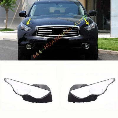 Both Side Headlight Lens Cover + Sealant For Infiniti FX35 FX37 FX50 2009-2013 - Imagem 1 de 4