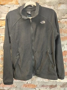 The North Face Fleece Jacket Womens Sz L Large Black Basic Zip Up nj - Picture 1 of 2