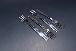 Oneida Satin Shasta Piloti Set of 4 Dinner Forks USA Made 7 5/8" - Picture 1 of 9