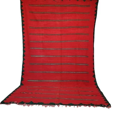 Vintage Handmade Moroccan  Flat Weave Kilim Rug Berber Area Azilal Tribal Wool - Image 1 of 4