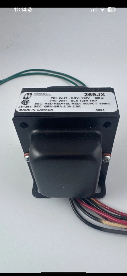 Hammond High Voltage Plate & Filament Vertical Mount - Image 1 of 2