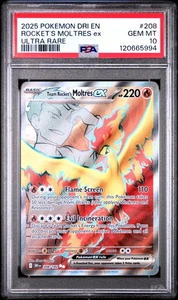 Rocket'S Moltres Ex 208 Pokemon Dri En-Destined Rivals PSA 10 - Picture 1 of 2