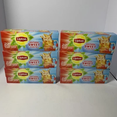 6 nuevas en cajas Lipton Southern té helado dulce 132 bolsas de té totales cero calorías Foto 1 de 2