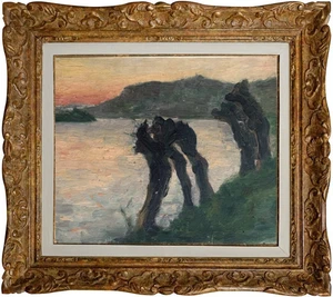 HENRI LAFFITE (1885-1977) VUE DU LAC DE PASSELIGNE A BOE PRES D'AGEN 1905  (167) - Foto 1 di 12