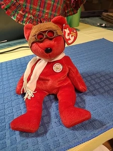 TY Beanie Baby - BEARON the Bear (Red Version) (8.5 inch)  - Picture 1 of 11