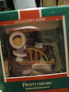 Hallmark Andenken Frosty Friends #10 in Serie 1989 Weihnachtsschmuck mit Box - Bild 1 von 3
