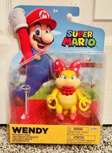 Super Mario Bros. Wendy Koopaling mit Zauberstab 4" Actionfigur Jakks Nintendo - Bild 1 von 3