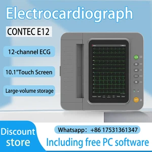 CONTEC E12 12 Channel/Lead EKG+free PC software Color HD Display ECG Machine - Picture 1 of 7