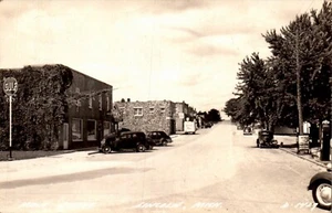 POSTCARD RPPC STREET SCENE LINCOLN MICHIGAN - Picture 1 of 2