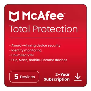 McAfee Total Protection Antivirus 2024 5 Devices 2 Year, 5 Minute EMAIL Delivery - Picture 1 of 6