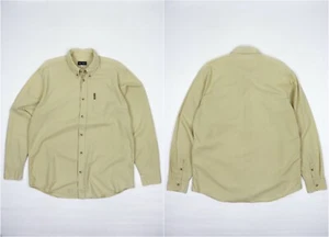 Armani Jeans Vintage Sand Beige Cotton/Linen Shirt Size L - Picture 1 of 18