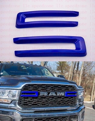 Ram 2500 3500 4500/5500 2019-2021 kit de moldura de parrilla delantera negra azul Foto 1 de 4